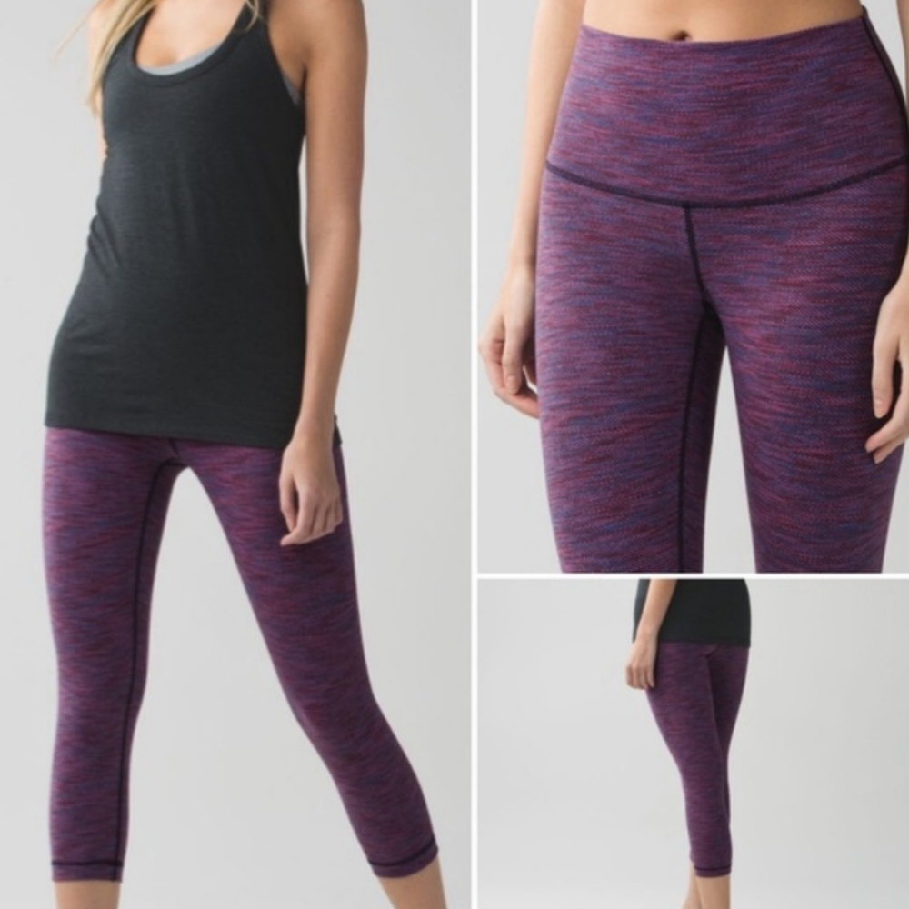 Lululemon High Times full-length legging, 22" inseam. Diamond Jacquard Size 6